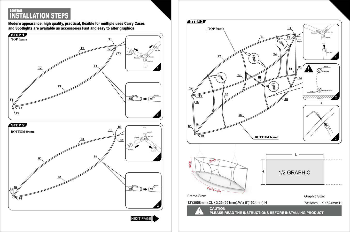 STEALTH SUZUKI - Overhead 12ft Football Hanging Banner - Two sided