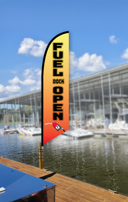 FUEL DOCK OPEN - 10' Feather Flag