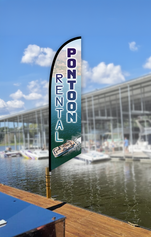 PONTOON RENTALS - 10' Feather Flag