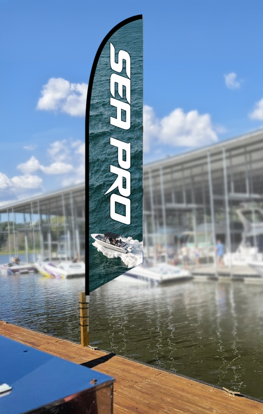 14' Large Sea Pro Feather Flag - Angled