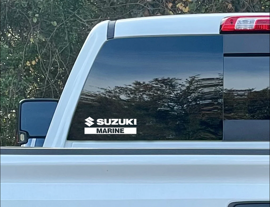 Suzuki Marine vehicle window sticker