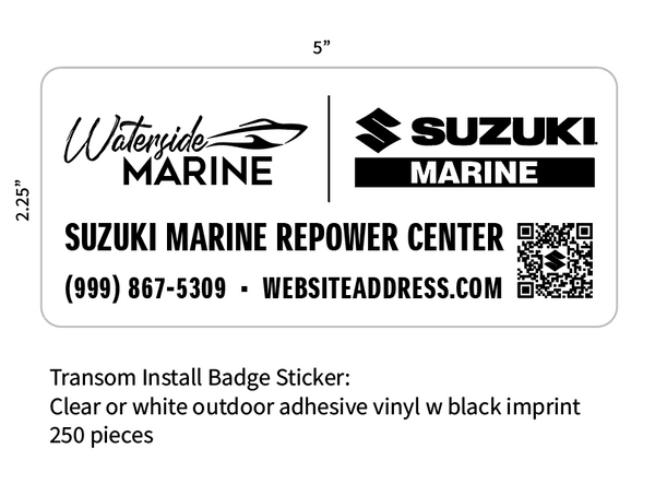Atpac Transom Sticker Transom Badge Install Sticker – SuzukiBanners.com