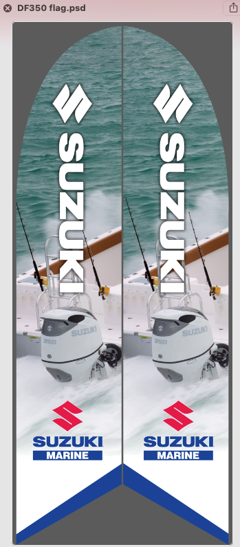 DF350 - Suzuki Marine Feather Flag