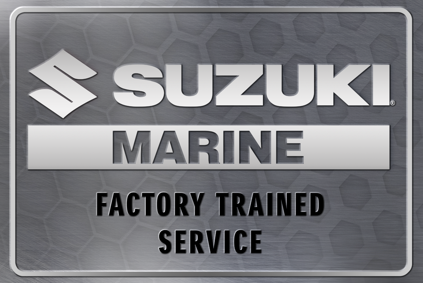 Factory Trained Service STEALTH Metal Sign - 36"x24"