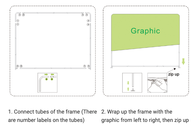 10ft Tension Fabric panel with Frame - Customer Artwork